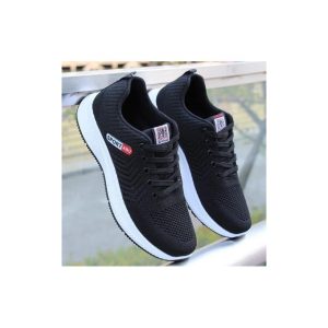 Men'S Black Casual Outdoor Sneakers - Comfortable Running Quality Fashion Shoes Canvas