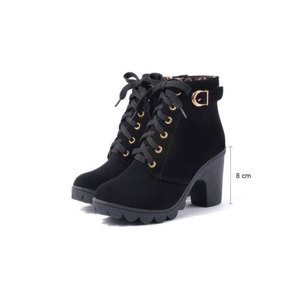 2022 Womens Casual Shoes High Heels - Black - Image 2